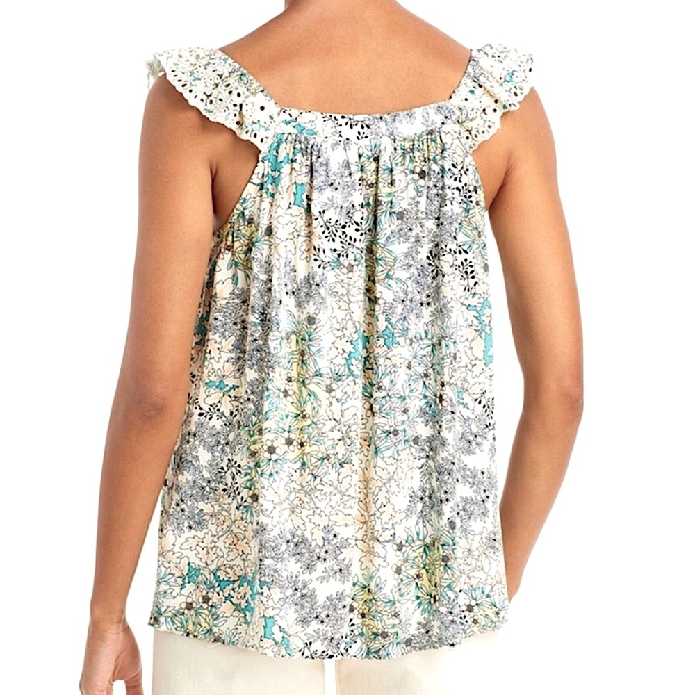 Fever Floral Spring/Summer Ruffle Top Size Large NWT - Picture 3 of 9